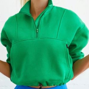 Vici Collection Half Zip Crop Pullover